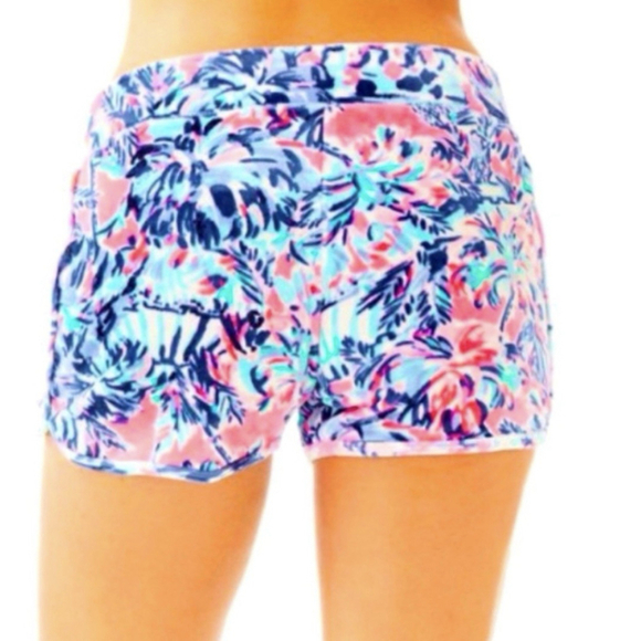 Lilly Pulitzer Robyn Velour Floral Shorts Large Lounge Cabana Cocktail Print - Picture 3 of 6